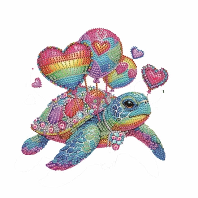 TIELUTT 1 PC Painting DIY Painting Cute Turtle Eternal Design Friendship Interaction Rhinestone Painting Dot Painting Kits for Adults Painting Crafts for Adults Painting Dots Bead Painting Kits