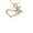 K, variant on Gold Tone Open Heart with Nurse Hat - A - Gold Tone Crystal Initial Sophia Necklace, 18" 1"