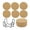 #A01-Khaki, variant on Round Cotton Yarn Woven Coasters Set – Non-Slip Heat-Resistant Drink Mats with Stand, Eco-Friendly Dark Green Table Protectors for Home, Office & Kitchen, 4.6 Inch, 6-Pack