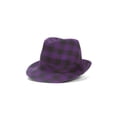 thumbnail image 2 of Plaid Trilby Fedora Hat - Purple, 2 of 2