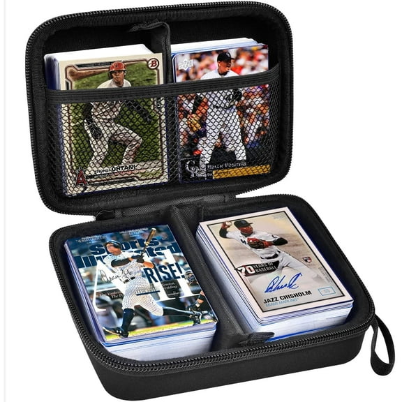 Baseball Card Holder Fit for Topps 2021 Baseball Cards, Sports Cards Case Storage Holds Up to 450 Pcs, Trading Card Box with Removable Divider (Bag Only)