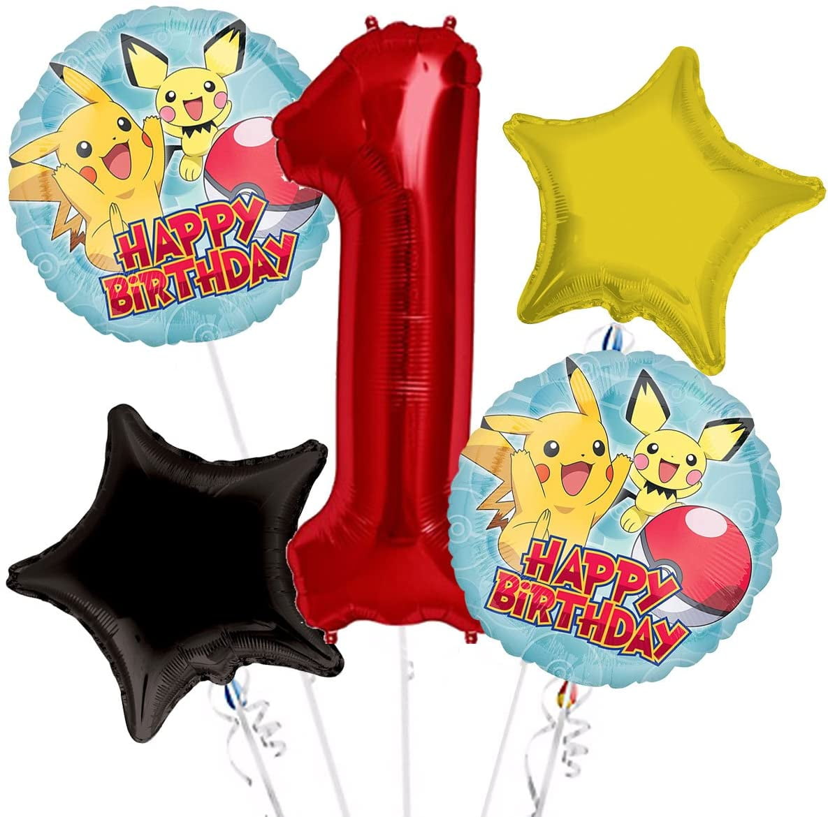 Pokemon GO Balloon Bouquet 1st Birthday 5 pcs - Party Supplies Pokemon GO Balloon Bouquet 1st Birthday 5 pcs - Party Supplies