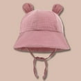 thumbnail image 2 of EnJoCho Baby Boy And Girl Cute Sun Hat Cartoon Bear Ears Fisherman's Hat Sun Hat Beach Cap For 3 To 12 Months Kids Casual Fashion Headwear Accessories, 2 of 3