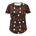 thumbnail image 5 of ersvoioy Halloween Shirts Women Oversized Spooky Season Cute Graphic T-Shirt Funny Print Tees Fall Casual Short Sleeve Plus Size Halloween Party Tops,Size M-5XL Multicolor M, 5 of 5