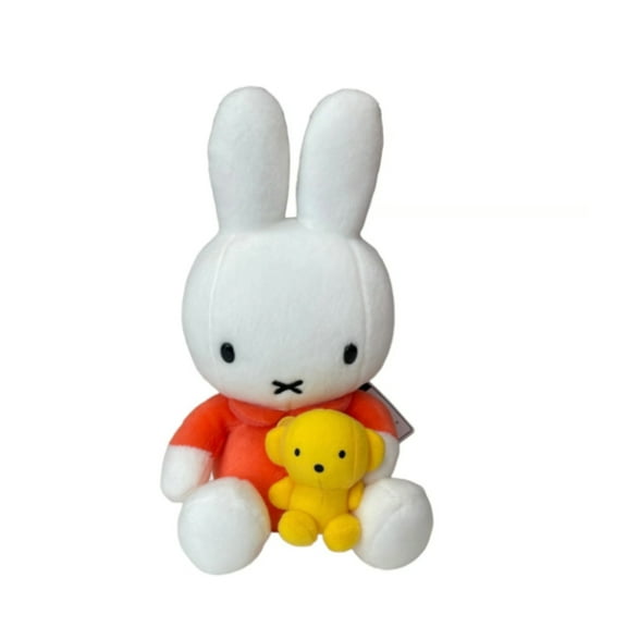 Adorable Miffy Bunny Plush Holding Teddy Bear – Soft Stuffed Animal Gift