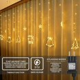 thumbnail image 2 of 38 Cortina de luz LED - Estrellas y motivos navideños Luces de hadas - Luces navideñas para interior/exterior - Enchufe de la UE - Impermeable - Decoración navideña (Blanco cálido) esquí esquí Gafas de esquí, 2 of 5