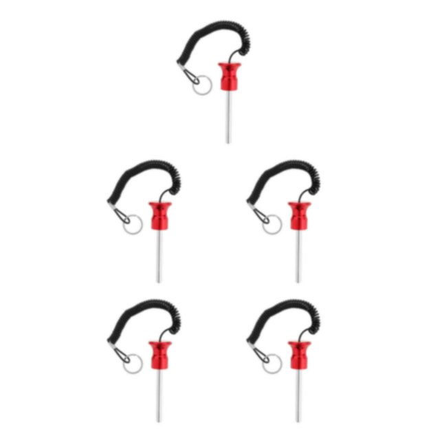 Wweixi Magnetic Weight Stack Pin with Pull Rope Reliable and Sturdy Replacement Parts Red 8x80mm 5Set
