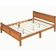 thumbnail image 6 of Queen Size wood platform bed frame with no box spring for master bedroom (oak color), 6 of 9