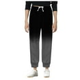 thumbnail image 4 of ZHOUCHANKIDS Warm Sweatpants Womens Sherpa Lined Winter Active Running Jogger Pants Black M, 4 of 4