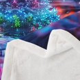 thumbnail image 2 of YST Christmas Tree Blanket Throw Colorful Xmas Tree Throw Blanket Room Home Decor,Neon Light Winter Fleece Blanket Merry Christmas Sherpa Blanket,Soft Lightweight, 2 of 5