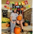 thumbnail image 5 of Hello Fall Banner and Glittery Maple Leaves Pumpkin Acorns Patterns Banner Autumn Harvest Bunting Banner with Pumpkin Truck Signs Fall Thanksgiving Party Banner for Wall Mantel Fireplace Party Hanging, 5 of 7