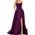 thumbnail image 6 of Casual Maxi Dress for Women Split Cocktail Dress Strappy Backless Dress Spaghetti Straps Evening Dresses Club Dress, 6 of 9