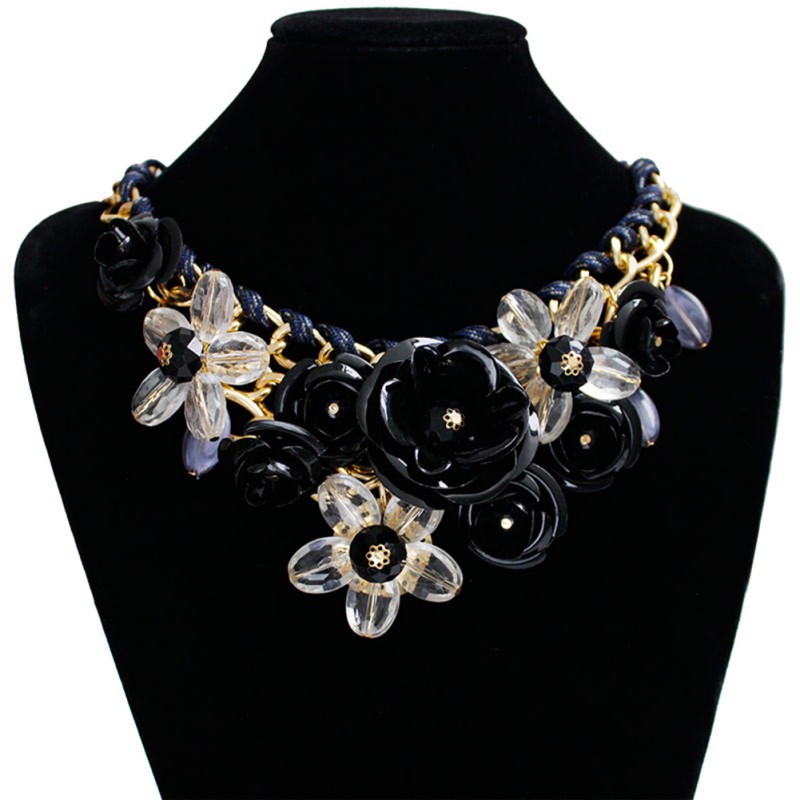 big flower necklaces