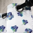 thumbnail image 3 of Ambesonne Floral Grommet Curtain, Watercolor Violet Blooms, 50" x 120", Turquoise Navy Blue, 3 of 6
