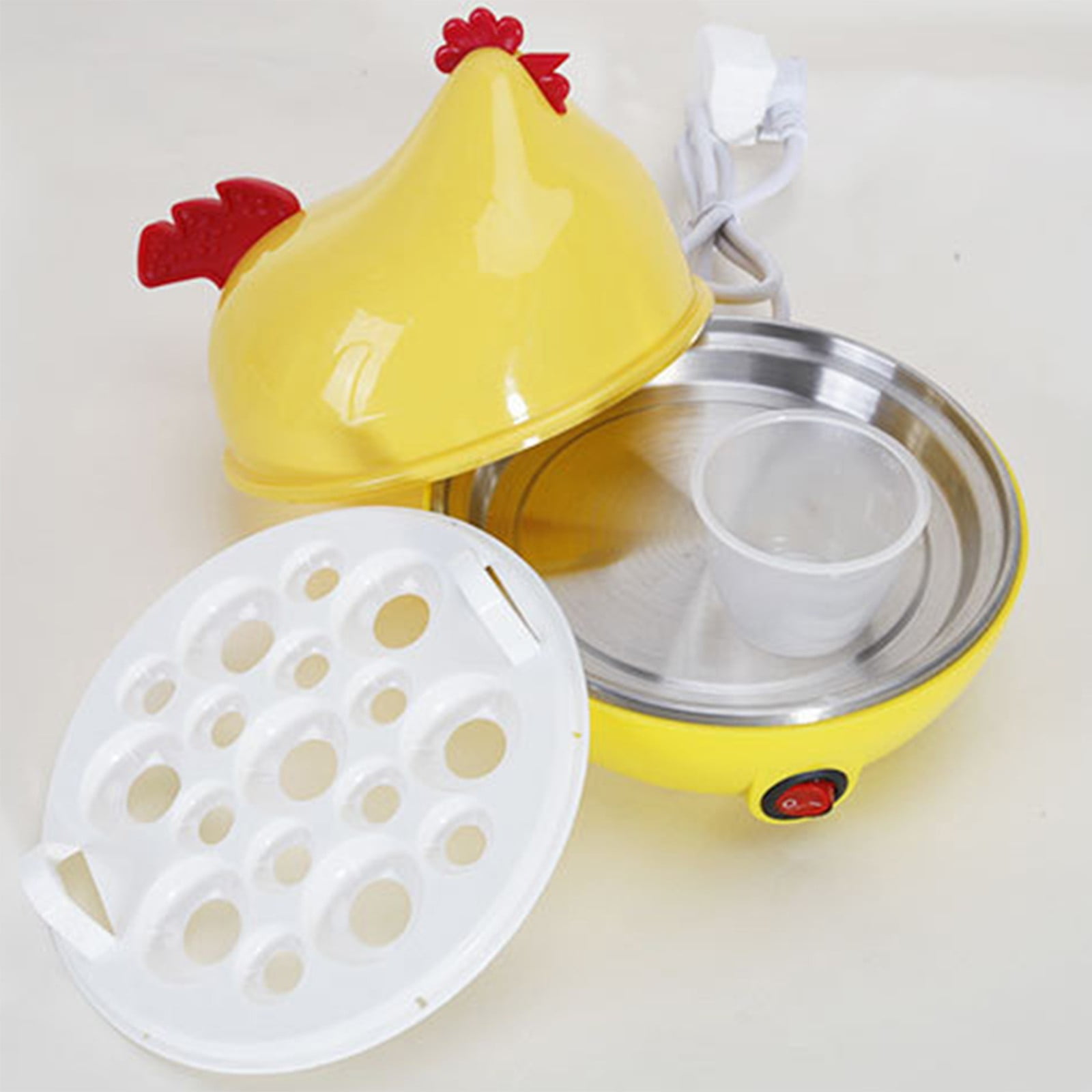 Rapid Egg Cooker,Electric Egg Steamer,Multifunction Boiled Egg Cooker,Hen Shape Rapid Egg Boiler with Auto Shut Off for Hard Boiled, Poached, Soft Boiled Eggs
