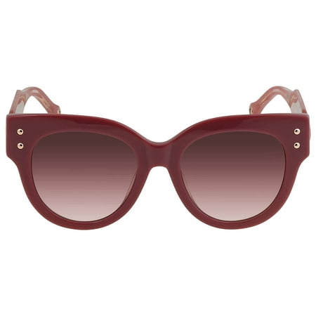 Carolina Herrera Burgundy Shaded Cat Eye Ladies Sunglasses CH 0008/S 0G3I/3X 52