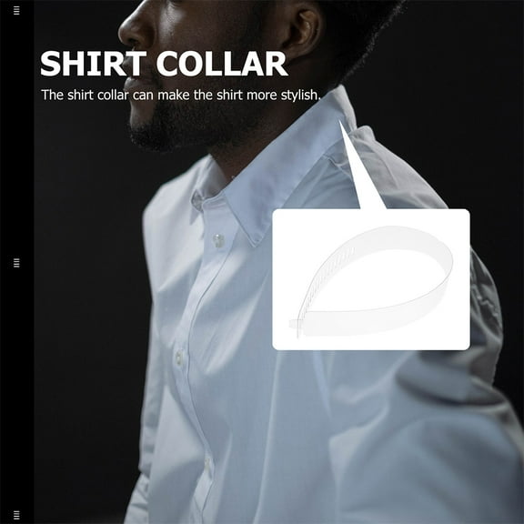 ROSENICE Plastic Collar Strips Support Pvc 50 Pcs 18.5x1.4x0.04in