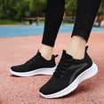 thumbnail image 6 of NexTorq Womens Orthopedic Bowling Shoes，Comfortable Wide Width Mesh Breathable Lightweight Athletic Slip on Sneakers Black 36, 6 of 9