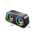 thumbnail image 3 of Teissuly Bluetooth Audio Portable Outdoor Radio FM Subwoofer Dual Speaker LED Lights Effect Mini High Volume Stereo Teissuly WER202312020772, 3 of 9