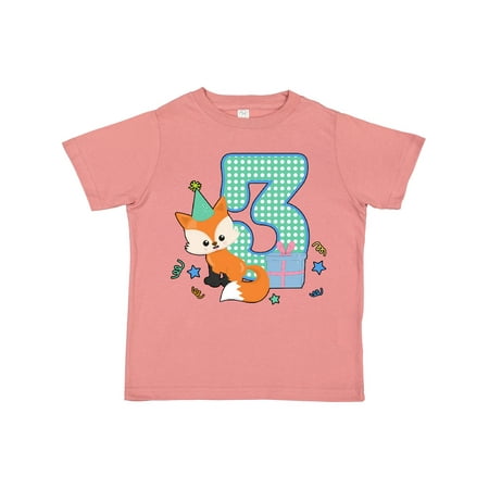 

Inktastic Im 3 Years Old with Fox Gift Toddler Boy or Toddler Girl T-Shirt