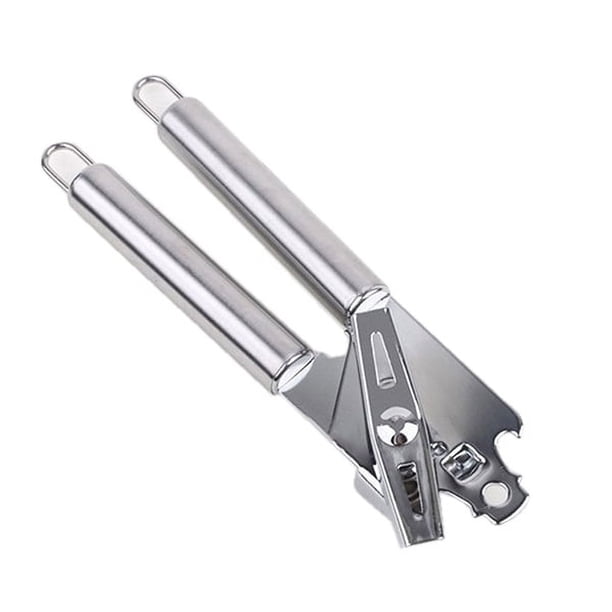 Nuevo abridor manual de tapas de latas y frascos de acero inoxidable de alta resistencia, herramienta de cocina