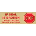 thumbnail image 3 of (2 pack) Tape Logic® Stop If Seal Is Broken Preprinted Carton-Sealing Tape, 3" Core, 2" x 55 Yd., Red/Tan, Case Of 6, 3 of 4