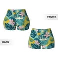 thumbnail image 3 of Rocae Tropical Floral for Women's Quick-Dry Running Shorts,Ladies Active Athletic Apparel Yoga Workout Gym Running Volleyball Spandex Shorts Medium, 3 of 9