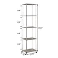 thumbnail image 6 of Convenience Concepts Designs2Go No Tools 5 Tier Tower, Gray Faux Marble/Chrome, 6 of 6