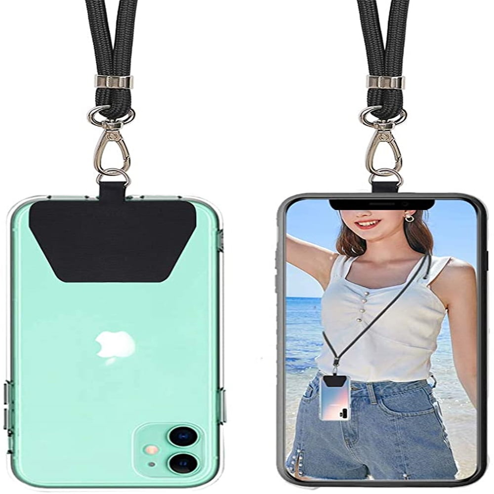 Kepooman Phone Lanyard, Neck Strap and Wrist Tether Key Chain Holder Universal for Phone Case Anchor with Adjustable Neck Strap, Black Kepooman Phone Lanyard, Neck Strap and Wrist Tether Key Chain Holder Universal for Phone Case Anchor with Adjustable Neck Strap, Black