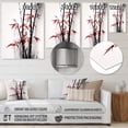 thumbnail image 4 of Designart "Red and Grey Bamboo of Japan II" Floral Metal Wall Art Prints, 4 of 5