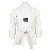 TKD Taekwondo Dobok Gi Kimono with Belt 8 oz Dojo Uniform Sizes 00-6