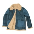 thumbnail image 6 of Winter Men Jacket Fleece Blue Bomber Jacket Lightweight Warm Long Sleeve Men Clothes, 6 of 6