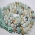 thumbnail image 3 of K-KED 6mm Matte Amazonite Gemstone 108 Beads mala Necklace Bless Pray Spirituality, 3 of 3