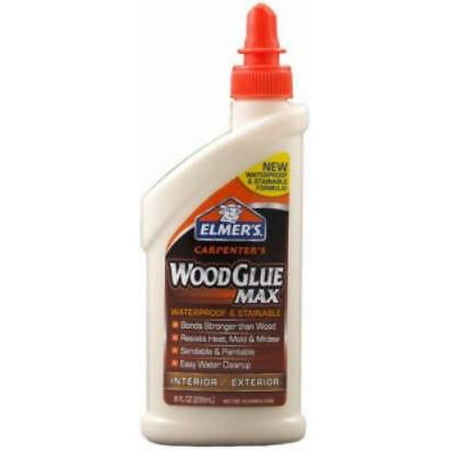 Elmers 8 OZ Stainable Wood Glue For Interior/Exterior Use Weatherproof (Best Exterior Wood Glue)