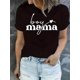 thumbnail image 1 of This Mama Prays" Women's Fashion T-Shirt - Casual Crew Neck, Short Sleeve in Lightweight & Breathable for Spring/Summer/Fall, Ladies T Shirts Tee Tee For Adult, Men, Women, Teen, Teenager, Adolescen, 1 of 6