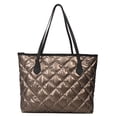 thumbnail image 1 of Bolso Mano Algodón Gran Capacidad para Mujer Bolso Hombro Con Bordado Diamantes (dorado) Dorado JL8266, 1 of 9