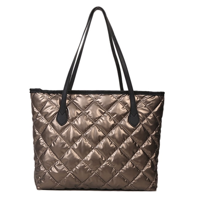 Bolso Mano Algodón Gran Capacidad para Mujer Bolso Hombro Con Bordado Diamantes (dorado) Dorado JL8266