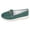 1Green, variant on Womens Slip on Platform Loafers Fashion Metal Chain Low Top Moccasins Lightweight Casual Office Travel Daily Driving Walking Shoes Green Size 7.5