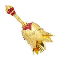 Uxcell Loud Hand Bell, 1.97 Inch Wedding Dinner Service Call Bells, Vintage Alloy Carving Jingle Bell for Restaurant, Seniors Bedside, Meditation, Red Gold