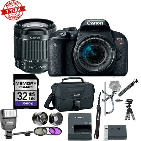 Canon EOS Rebel T7i/800D DSLR Camera with 18-55mm Lens & 32GB Accessory Bundle