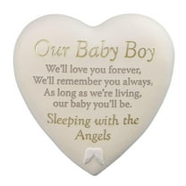 Thoughts Of You Graveside Heart Plaque - Our Baby Boy