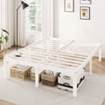 thumbnail image 3 of Merrland 12 Inch Full Size Metal Platform Bed Frame, Heavy-Duty, Under-Bed Storage Space, Easy Assembly, Headboard Compatible, White, 3 of 9