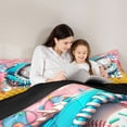 thumbnail image 4 of Erosebridal Baseball Ice Cream Twin Comforter Sets 3-Piece for Kids,Boys Girls Pink Drip Food Waffle Bedding Set,Black Reversible,Super Cozy Room Decor, 4 of 6