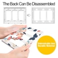 thumbnail image 4 of Yayeee Rocker Switch Wall Plate 1-Gang 4.6"x2.9" Home Decorative Outlet Cover, Beige Butterflies, 4 of 6