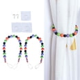 thumbnail image 3 of Accesorios para cortinas: Nudo decorativo, cinta de punto para ventana, estilo boho, sujetacortinas. Colorido 1, 3 of 9