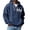 Navy, variant on Uikmnh Men's Sweatshirts, Half Zip Pullover Hooded Sweatshirt Lightweight Casual Streetwear Top with Front Pouch Pocket for Daily Comfort, Hoodies for Men,L