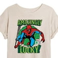 thumbnail image 3 of Marvel Spider-Man - St. Patrick's Day Amazingly Lucky - Women's Oversized Graphic T-Shirt, 3 of 5