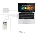 thumbnail image 3 of EeaseCA Type-C USB 3.0 5 in 1 Combo Hub Adapter Charging Data Sync Reader for (Golden), 3 of 3