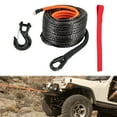 thumbnail image 4 of 3/8" x 92FT 25500LB Synthetic Winch Rope with Hook Car Tow Recovery Cable Truck SUV, 4 of 13