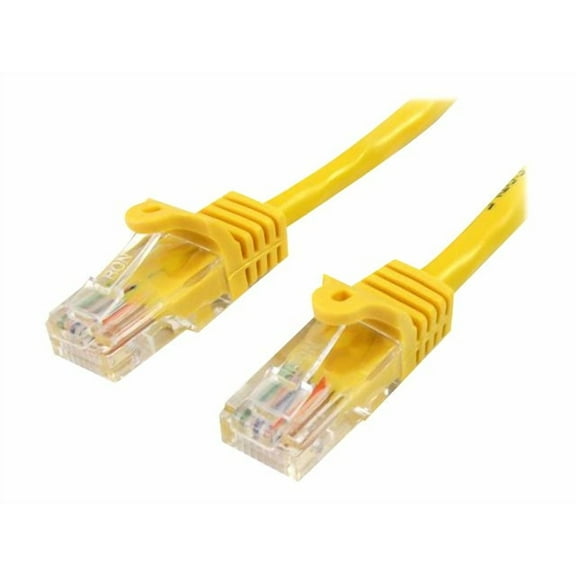StarTech.com 3 ft CAT5e Cable - Yellow Ethernet Cord - Snagless - UTP - Patch cable - RJ-45 (M) to RJ-45 (M) - 3 ft - UTP - CAT 5e - snagless - yellow